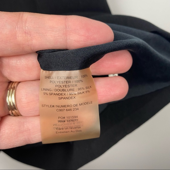 ALICE + OLIVIA Black Sleeveless Mini Cocktail Side Cutout Dress Solid Medium M - Picture 7 of 11